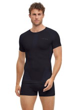 Falke Funktions-Tshirt Warm 2024 (maximale Bewegungsfreiheit) Kurzarm schwarz Herren