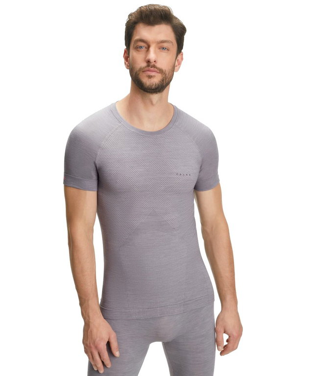 Falke Funktions-Tshirt Wool-Tech Light (komfortable Passform) Kurzarm grau Herren