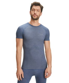 Falke Funktions-Tshirt Wool-Tech Light (komfortable Passform) Kurzarm blau Herren