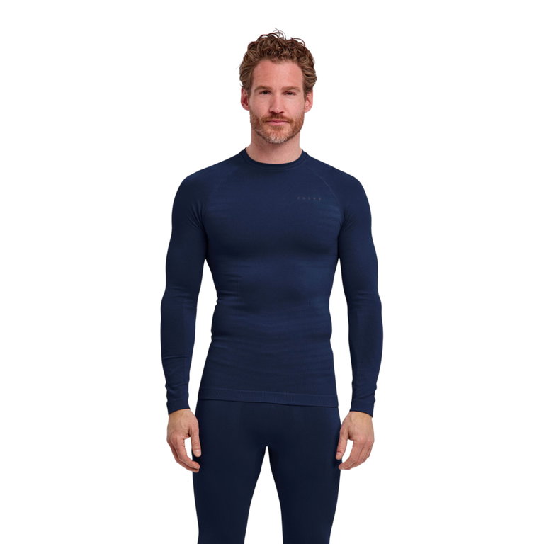 Falke Funktionsunterwäsche Langarmshirt Maximum Warm (maximale Bewegungsfreiheit) navyblau Herren