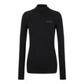 Falke Funktionsunterwäsche Langarmshirt Wool-Tech Half-Zip (hervorragendes Feuchtigkeitsmanagement) schwarz Damen