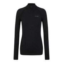 Falke Funktionsunterwäsche Langarmshirt Wool-Tech Half-Zip (hervorragendes Feuchtigkeitsmanagement) schwarz Damen