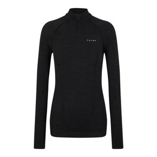 Falke Funktionsunterwäsche Langarmshirt Wool-Tech Half-Zip (hervorragendes Feuchtigkeitsmanagement) schwarz Damen