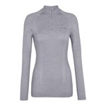 Falke Funktionsunterwäsche Langarmshirt Wool-Tech Half-Zip (hervorragendes Feuchtigkeitsmanagement) grau Damen