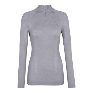 Falke Funktionsunterwäsche Langarmshirt Wool-Tech Half-Zip (hervorragendes Feuchtigkeitsmanagement) grau Damen