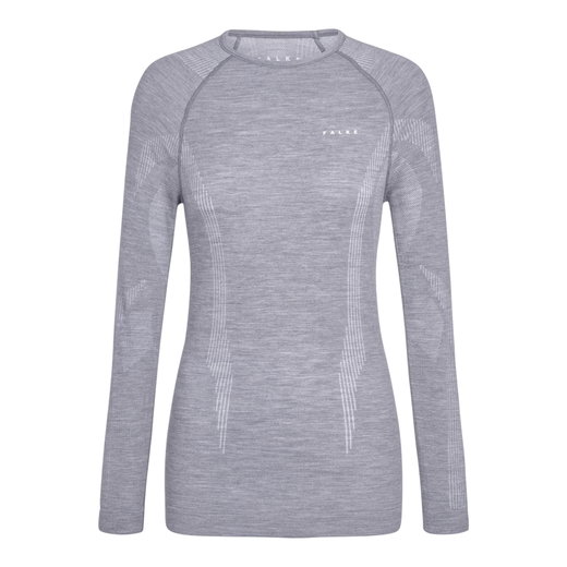 Falke Funktionsunterwäsche Langarmshirt Wool-Tech (hervorragendes Feuchtigkeitsmanagement) grau Damen