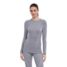 Falke Funktionsunterwäsche Langarmshirt Wool-Tech (hervorragendes Feuchtigkeitsmanagement) grau Damen