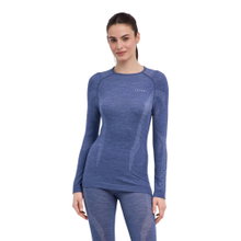 Falke Funktionsunterwäsche Langarmshirt Wool-Tech (hervorragendes Feuchtigkeitsmanagement) dunkelblau Damen