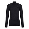 Falke Funktionsunterwäsche Langarmshirt Wool-Tech Half-Zip (hervorragendes Feuchtigkeitsmanagement) schwarz Herren