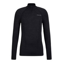 Falke Functional underwear long-sleeve shirt Wool-Tech half-zip (excellent moisture management) black Men's