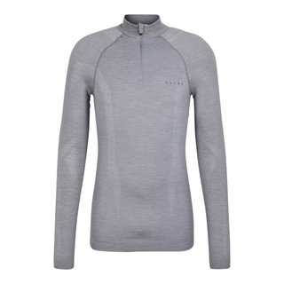 Falke Funktionsunterwäsche Langarmshirt Wool-Tech Half-Zip (hervorragendes Feuchtigkeitsmanagement) grau Herren
