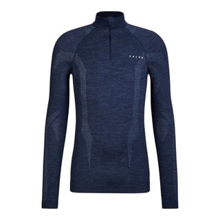 Falke Funktionsunterwäsche Langarmshirt Wool-Tech Half-Zip (hervorragendes Feuchtigkeitsmanagement) spaceblau Herren