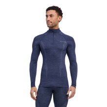 Falke Funktionsunterwäsche Langarmshirt Wool-Tech Half-Zip (hervorragendes Feuchtigkeitsmanagement) spaceblau Herren