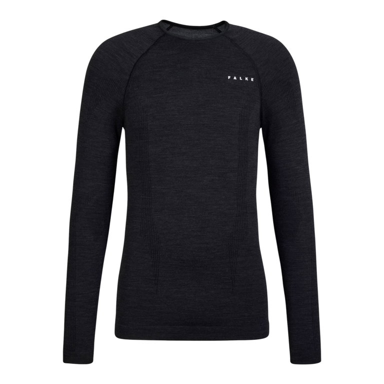 Falke Funktionsunterwäsche Langarmshirt Wool-Tech (hervorragendes Feuchtigkeitsmanagement) schwarz Herren