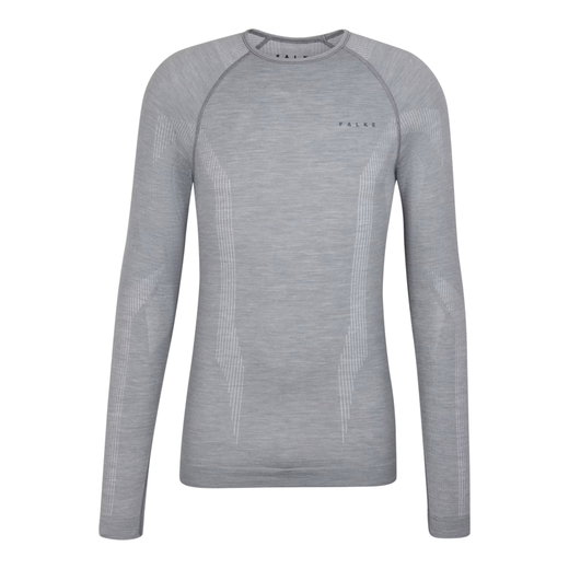 Falke Funktionsunterwäsche Langarmshirt Wool-Tech (hervorragendes Feuchtigkeitsmanagement) grau Herren