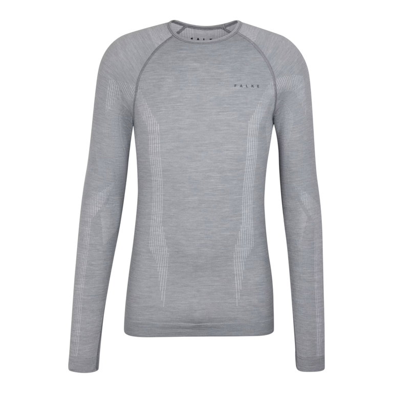 Falke Funktionsunterwäsche Langarmshirt Wool-Tech (hervorragendes Feuchtigkeitsmanagement) grau Herren