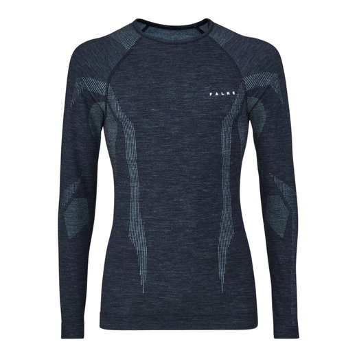 Falke Funktionsunterwäsche Langarmshirt Wool-Tech (hervorragendes Feuchtigkeitsmanagement) spaceblau Herren