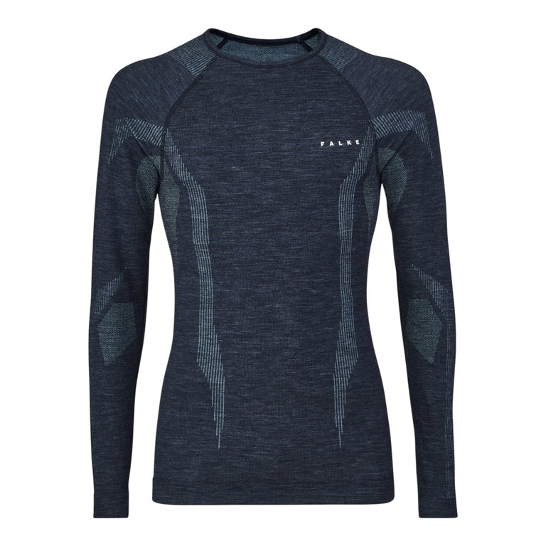 Falke Funktionsunterwäsche Langarmshirt Wool-Tech (hervorragendes Feuchtigkeitsmanagement) spaceblau Herren