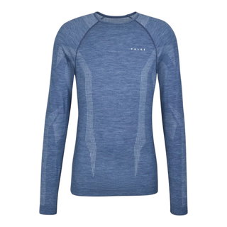 Falke Funktionsunterwäsche Langarmshirt Wool-Tech (hervorragendes Feuchtigkeitsmanagement) blau Herren