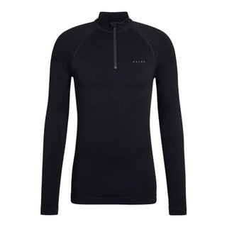 Falke Funktionsunterwäsche Langarmshirt Maximum Warm Half-Zip (maximale Bewegungsfreiheit) schwarz Herren