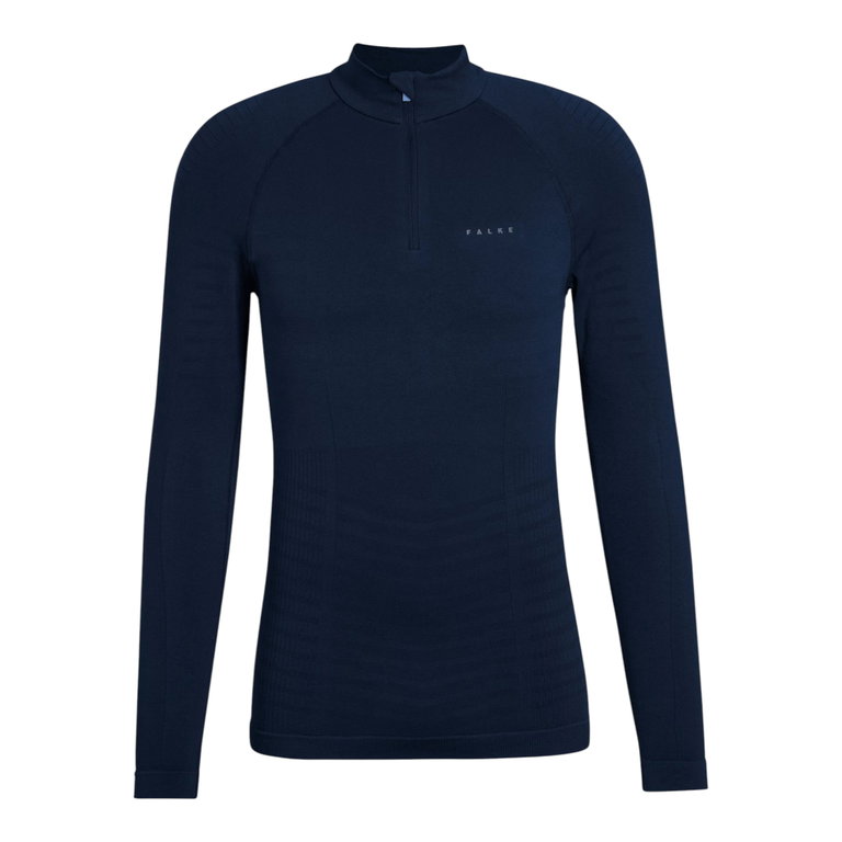 Falke Funktionsunterwäsche Langarmshirt Maximum Warm Half-Zip (maximale Bewegungsfreiheit) navyblau Herren
