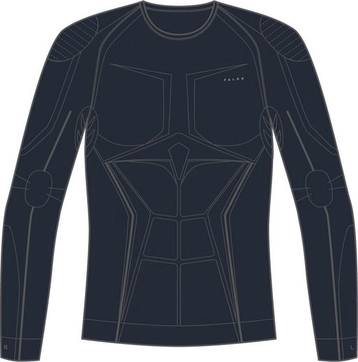 Falke Funktionsunterwäsche Langarmshirt Maximum Warm (isolierend und warm) spaceblau Herren