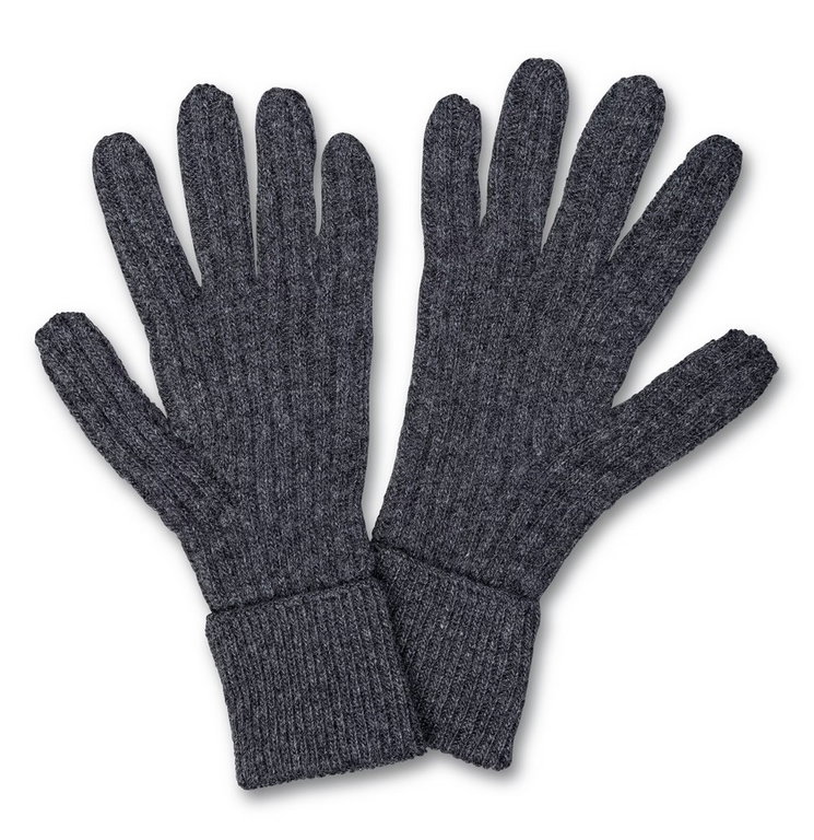 Falke gloves (100% virgin wool) dark grey - ladies/men - 1 pair