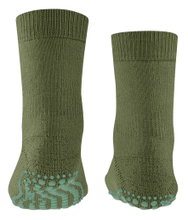 Falke Slippers Catspads (warm Merino wool) khaki green Kids