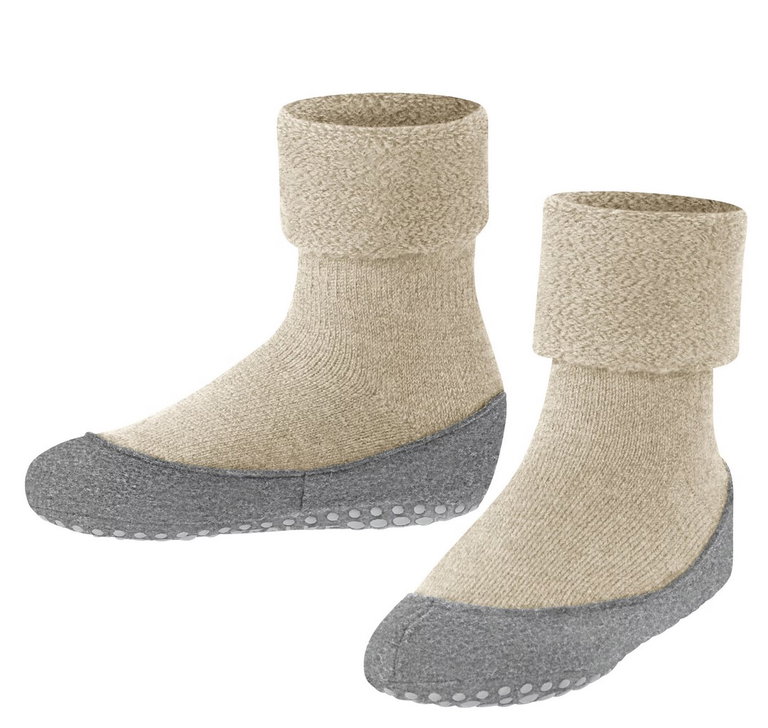 Falke Hausschuhe Cosyshoe (weiche Merinowolle) sandbraun Kinder