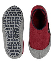 Falke Slippers Cosyshoe (warm Merino wool) red/gray Children