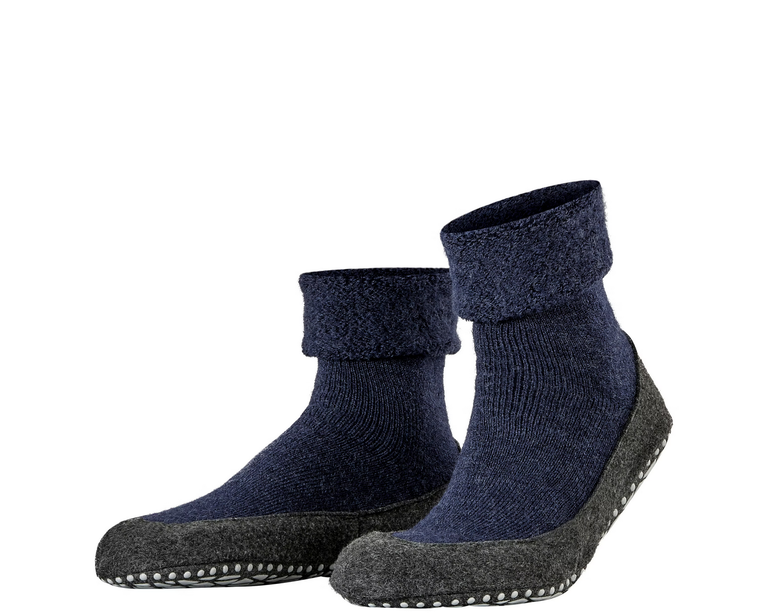 Falke Hausschuhe Cosyshoe (weiche Merinowolle) dunkelblau Damen/Herren