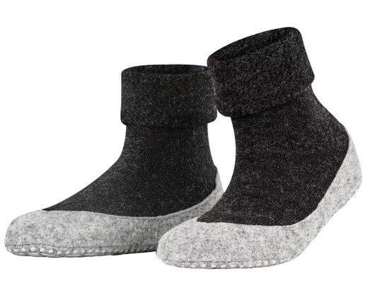 Falke Hausschuhe Cosyshoe (weiche Merinowolle) anthrazitgrau Damen