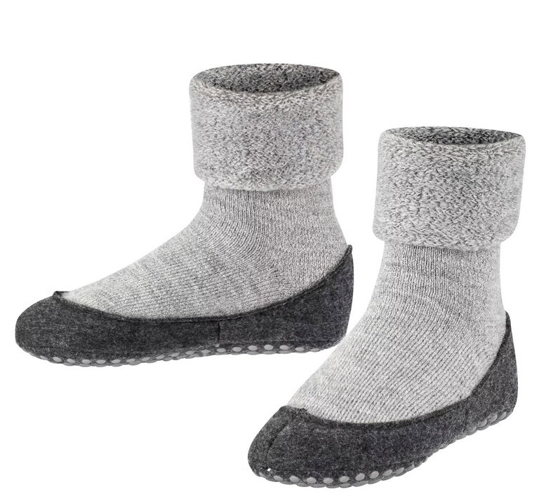 Falke Hausschuhe Cosyshoe (weiche Merinowolle) hellgrau Kinder