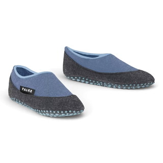 Falke Hausschuhe Cosyshoe (wärmende Merinowolle) blau/grau Kinder