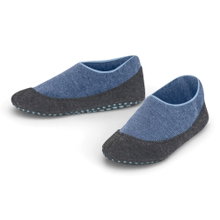Falke Kapcie Cosyshoe (ocieplająca wełna merino) niebiesko-szare dziecięce