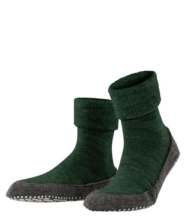 Falke Hausschuhe Cosyshoe (weiche Merinowolle) dunkelgrün Damen/Herren