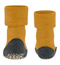 Falke Cosyshoe Minis Slippers (light, warming merino wool) yellow/grey children