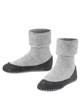 Falke Hausschuhe Cosyshoe Minis (leichte, wärmende Merinowolle) hellgrau Kinder