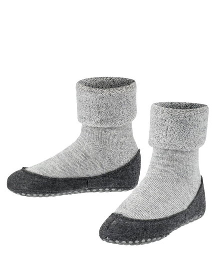 Falke Hausschuhe Cosyshoe Minis (leichte, wärmende Merinowolle) hellgrau Kinder
