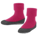 Falke Cosyshoe Minis Slippers (light, warming merino wool) fuchsia red children