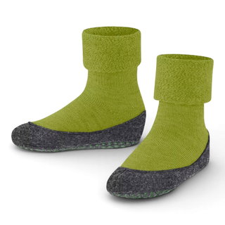 Falke Cosyshoe Minis Slippers (lightweight, warming merino wool) light green children