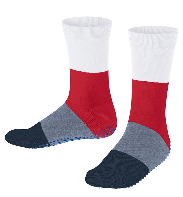 Falke Hausschuhe Summer (Baumwolle-Mischung) weiss/blau/rot Kinder