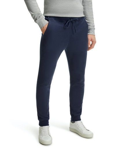 Falke Jogginghose Classic (Baumwolle, moderner Look,komfortabel) lang spaceblau Herren