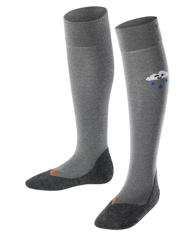 Falke Kniestrümpfe Active Rainboot (höchster Tragekomfort) hellgrau Kinder - 1 Paar