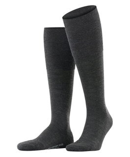 Falke Day Sock Airport Plus Knee-High Socks (climate-regulating, skin-friendly) anthracite Men - 1 Pair
