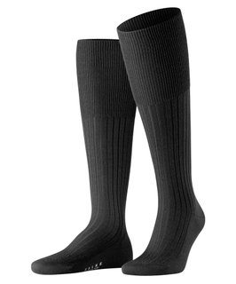 Falke Kniestrümpfe Bristol Pure (klimaregulierende Merinowolle) schwarz Herren - 1 Paar