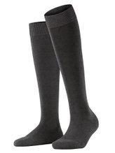 Falke Kniestrümpfe ClimaWool (feuchtigkeitsregulierend, Merinowolle) anthrazitgrau Damen - 1 Paar