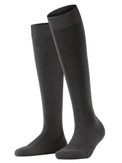 Falke Kniestrümpfe ClimaWool (feuchtigkeitsregulierend, Merinowolle) anthrazitgrau Damen - 1 Paar