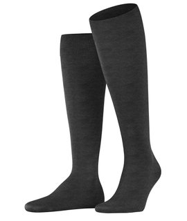 Falke Knee Socks ClimaWool (moisture-regulating, Merino wool) anthracite grey Men - 1 Pair