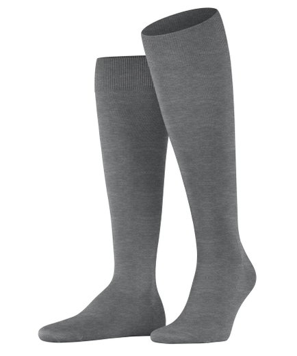 Falke Kniestrümpfe ClimaWool (feuchtigkeitsregulierend, Merinowolle) grau Herren - 1 Paar